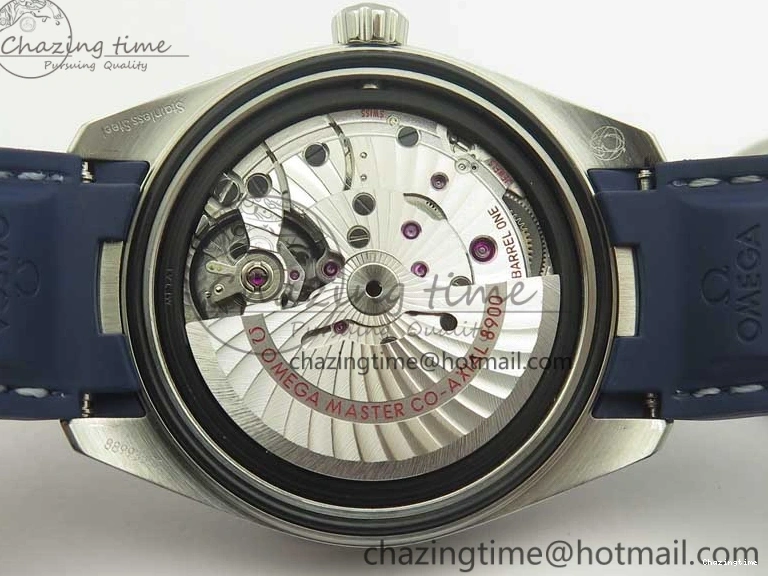 0501 Aqua Terra 150M Master Chronometers VSF 1:1 Best Edition Gray Dial Blue Hand on Blue Rubber Strap A8900 Super Clone HighQuality 8004